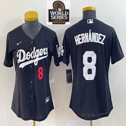 Youth Nike Los Angeles Dodgers #8 Enrique Hernandez black majestic baseball jerseys