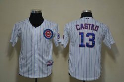 Chicago Cubs CASTRO 13# white stripe mlb jerseys