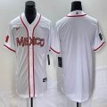 2023 World Cup Mexico blank white majestic baseball jerseys 27