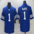 New York Giants #1 McAfee Blue nike Color Rush Limited Jersey-BD