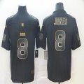 New York Giants #8 Daniel Jones black gold Color Rush Limited Jerseys