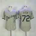 Chicago White Sox #72 Carlton Fisk gray Flexbase Authentic Collection Jersey