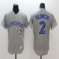 2016 Toronto Blue Jays #2 Troy Tulowitzki gray Flexbase Authentic Collection Jersey