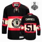 2013 NHL Stanley Cup Chicago Blackhawks #51 Brian Campbell Black Jersey