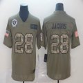 Oakland Raiders #28 Josh Jacobs Nike Camo 2019 Salute to Service Retired Limited Jersey-BD