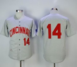 Cincinnati Reds #14 Pete Rose throwback gray MLB Jersey