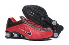 Men Nike Shox R4 red black shoes