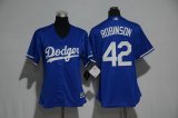 Women Los Angeles Dodgers #42 Jackie Robinson Blue Stitched Baseball Jersey