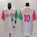 Nike San Diego Padres #10 Jurickson Profar white red green majestic mlb Jerseys city version 03