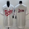 Nike Minnesota Twins blank white majestic baseball MLB jerseys big logo 01