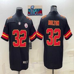 2023 Super Bowl Nike Kansas City Chiefs #32 Nick Bolton black Color Rush Limited Jersey-BD