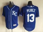 2016 Kansas City Royals #13 Salvador Perez blue Flexbase Authentic Collection Jersey