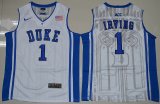 Duke Blue Devils Kyrie Irving 1 V Neck College Basketball Elite Jersey - White blue