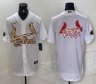 Nike St.Louis Cardinals blank white majestic baseball jerseys big logo 01