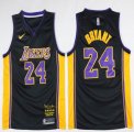 Nike Los Angeles Lakers #24 Kobe Bryant black basketball jersey-LT