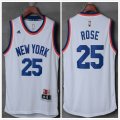 New York Knicks Derrick Rose adidas White throwback nba Jersey