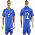 2016-2017 Greece team KAPINO #12 blue soccer jersey away