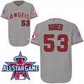 LA Angels of Anaheim 53 Bobby Abreu 2001 Cool Base Gray Jersey