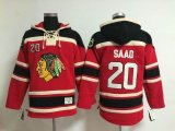 Chicago Blackhawks #20 Brandon Saad Red NHL Hooded Sweatshirt