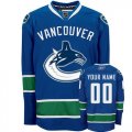 Reebok Vancouver Canucks Customized Authentic Blue Home Man NHL Jersey