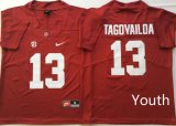 Youth Alabama Crimson Tide #13 Tua Tagovailoa red College Football Jersey