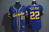 Nike Milwaukee Brewers #22 Christian Yelich blue Flexbase Authentic Collection Jersey