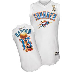 Oklahoma City #13 James Harden White NBA Champion Jerseys