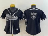 Youth Nike Oakland Raiders blank black baseball jerseys Joint name-BD 01