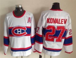 Reebok Montreal Canadiens Alexei Kovalev #27 white Ice hockey jersey A patch