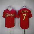 Houston Astros Authentic #7 Craig Biggio red mlb baseball jerseys