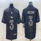 Nike Denver Broncos #3 Russell Wilson black Color Rush Limited Jersey Reflective version