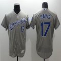 2016 Kansas City Royals #17 Wade Davis gray Flexbase Authentic Collection Jersey