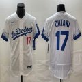 Nike Los Angeles #17 Dodgers Shohei Ohtani white Flexbase Authentic Collection Jersey 02