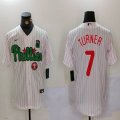 Nike Philadelphia Phillies #7 Trea Turner white baseball jerseys Joint name-BD 01