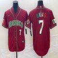 2023 World Cup Mexico #7 Julio Urias red majestic baseball jerseys 70