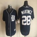 Detroit Tigers #28 J. D. Martinez dark blue majestic mlb baseball jerseys