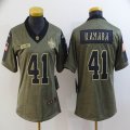 Women Nike Saints #41 Alvin Kamara green 2021 Salute to Service Limited Jersey