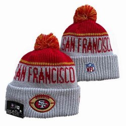 2024 San Francisco 49ers gray red NFL Sports Cuffed Knit Hats 02