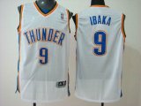 Oklahoma City Thunder #9 Serge Ibaka White Jerseys NBA