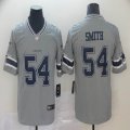 Dallas Cowboys #54 Jaylon Smith gray Color Rush Limited Jersey Reverse version