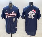 Nike New York Yankees blank blue MLB baseball Jersey Joint name -BD 13