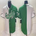 Nike Philadelphia Eagles blank white green splits baseball jerseys Joint name-BD 03