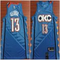 Nike Oklahoma City Thunder #13 Paul George blue nba jerseys -City Edition