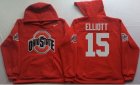 Ohio State Buckeyes ELLIOTT #15 Red College Hooded Sweatshirt