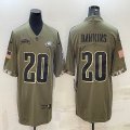 2022 Nike Philadelphia Eagles #20 Brian Dawkins Salute to Service Retired Limited Jersey-BD