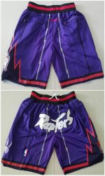 Toronto Raptors throwback purple nba shorts-TY