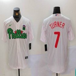 Nike Philadelphia Phillies #7 Trea Turner white baseball jerseys Joint name-BD