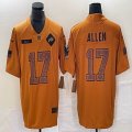 Buffalo Bills 17# Josh Allen 2023 Brown Salute To Service Limited Jerseys