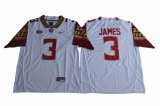 Florida State Seminoles Jame #3 College Football Jersey - white