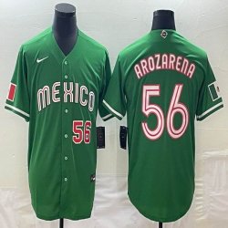 2023 World Cup Mexico #56 Randy Arozarena green majestic baseball jerseys